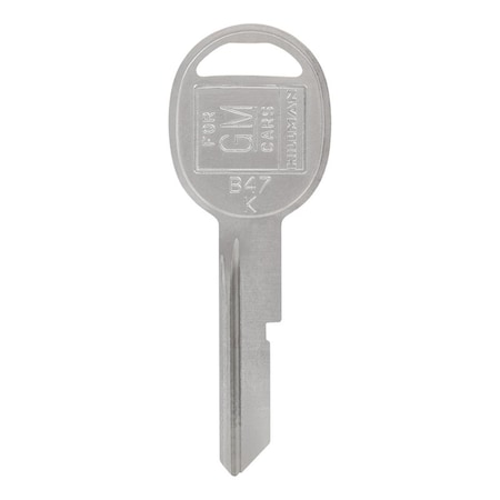Hillman Automotive Key Blank for Single Sided for GM Case of 10 Silver 5967732
